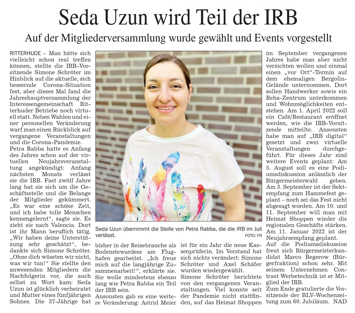 Seda Uzun wird Teil der IRB