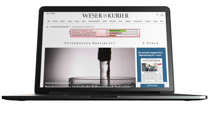 Website Osterholzer Kreisblatt